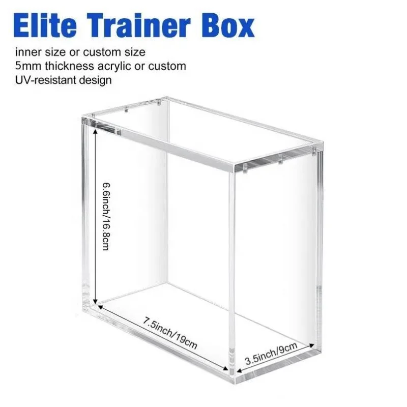 product strong magnet acrylic elite trainer box booster case pokemon collection protection display etb acrylic case with magnetic lid-5