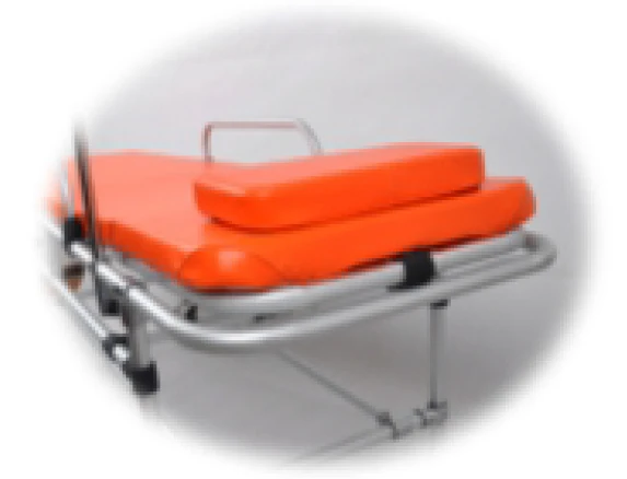 Medical Instruments Hospital Non Magnetic Back Adjustable MRI Patient Transfer Trolley With Rails Wheels Price supplier