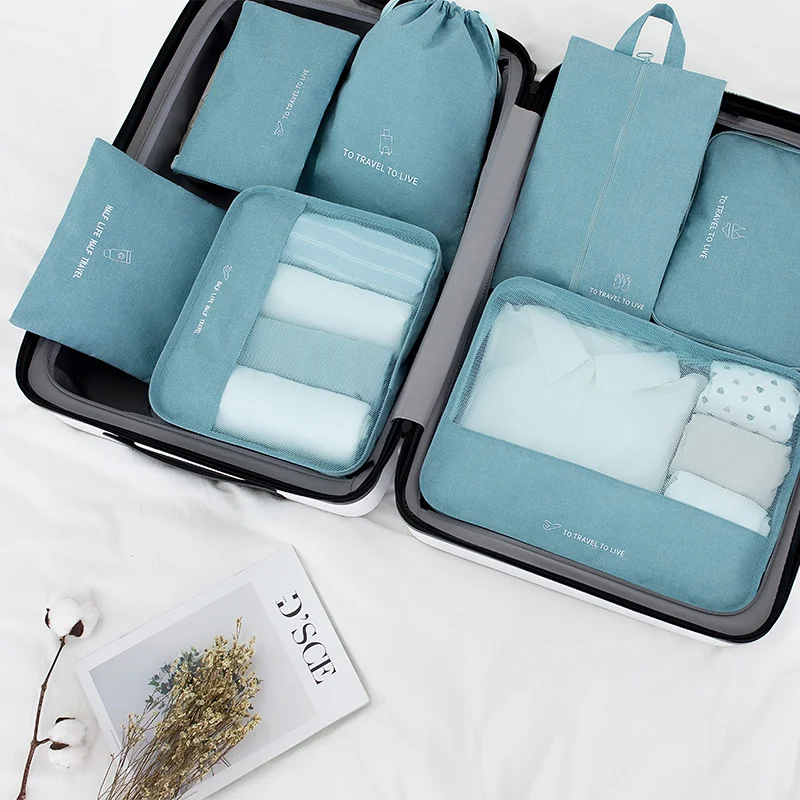 Portable Travel Underwear Organizer Set Clothes Tidy Pouch Storage Bag Suitcase Packing Set Travel Bag