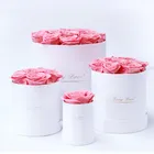 Round Cylinder Tube Cardboard Handle Wedding Carton Sweet Candy Rose Flower Luxury Candle Gift Packaging Boxes