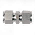 Stainless Tube Stainless Ferrule Fittings SS316 Stainless Steel Compression Double Ferrule Union Tube Fittings