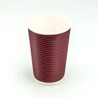 8oz Coffee Cheap Price 8oz 12oz 16oz Ripple Recyclable Paper Coffee Cup