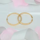 Hoop Earrings Earrings European Fashion Full Diamond Warm Gold Plated Rhinestone Big C-shaped Hoop Earrings