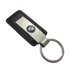 Name Keychain Keychain Leather 3D 2D Effect Metal Car Embossed Logo Pu Car Leather Keychain