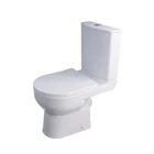 Toilet Rimless Medyag Rimless 2 Piece Toilet Bowl Ceramic Elongated Wash Down European 2-piece Toilets