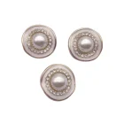 Button Jewelry Pearl New Design Popular Elegent Snap Button Jewelry Wholesale Crystal Beaded Pearl Rhinestone Button