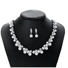 Jewelry Pearl 2021 New Classic Wedding Bride Jewelry Pearl Costume Necklace Earrings Jewelry Sets