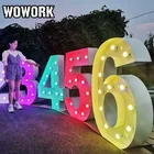 Wedding Decoration WOWORK Custom LED Light Prop Event Rental Letter Backdrop For Wedding Party Decoration