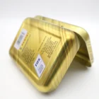 Tin Tins Customized Tin Box Tin Wholesale Custom Rectangular Gold Tin Box Cards Hinge Metal Tins