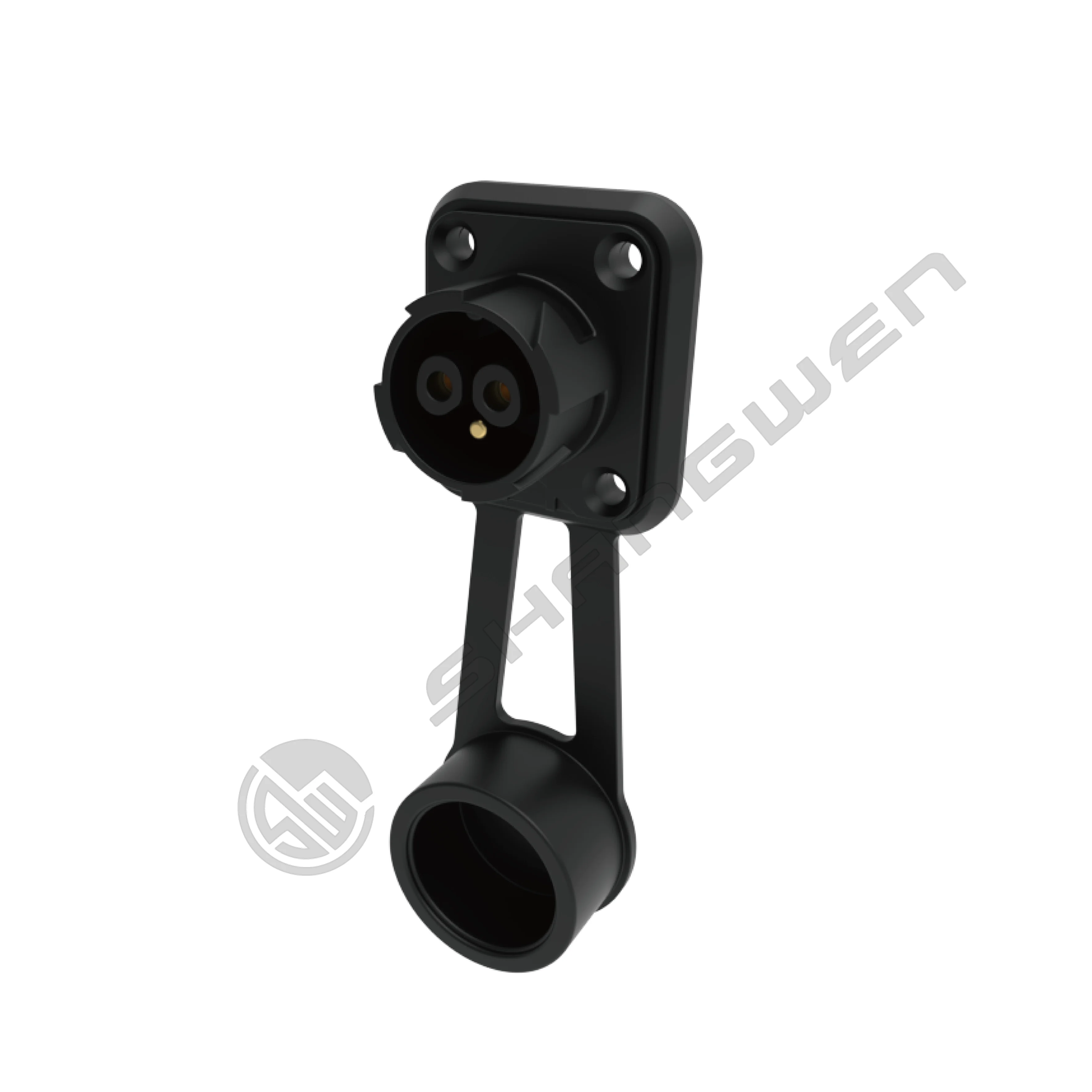 M19 Series Power Input Cable Push-pull Self-locking Black Connection Industrial 3 Pin Male Socket Power Connector