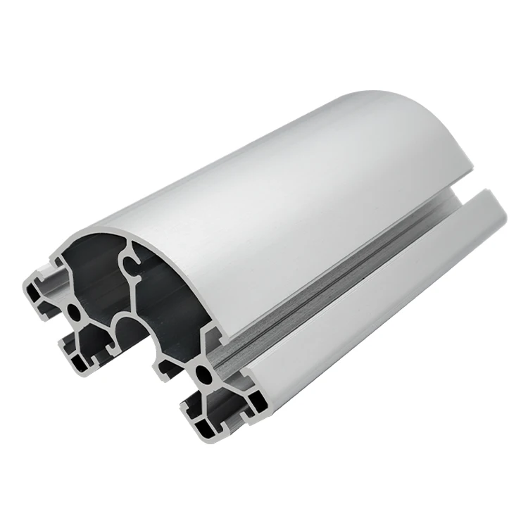 8840R Black Industrial Extruded Aluminum Profile 8080R Corner Equipment Frame Aluminum Alloy 80 Arc Aluminum details