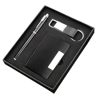 Classical Executive Business Pen Keychain Card Holder Gift Set Giveaways Corporate