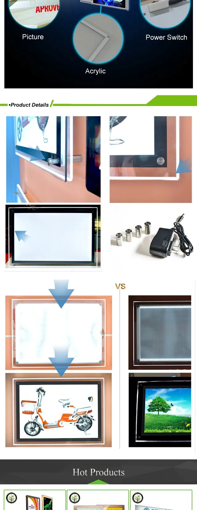product advertising light box acrylic real estate agency led window display-18