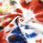 Coats Polyester Fabric High Quality 96% Polyester 4% Spandex Fleece Fabric 2 Side Brushed With Tie Dye For Women Coats