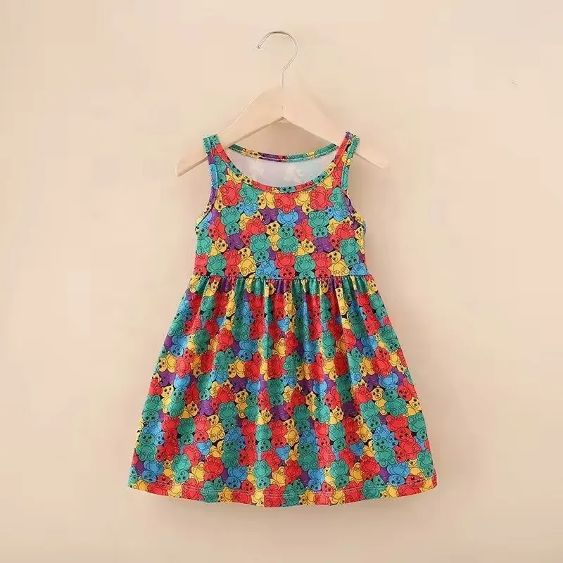 Girls Floral Dress Sleeveless Casual Sundress for Girl 5-12 Years