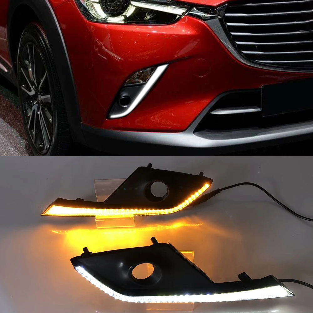 Fit For Mazda CX-3 CX3 16-19 Fog light Daytime Running Light DRL LED Day Light 