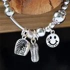 Rope Bracelet Retro Ethnic Style Two-circle Elastic Rope Bracelet Bohemian Animal Pendant Bracelet