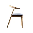 Dining Chair Modernmodern Hot Sale Oak Dining Chair With Curved Wooden Legs And Leather Upholstered Cushion