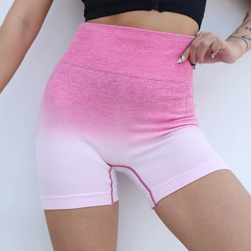 Gradient Scrunchy 2022 Female Gym Wear Sportswear Scrunch Butt  Gym Yoga Shorts Girl Gym Shorts