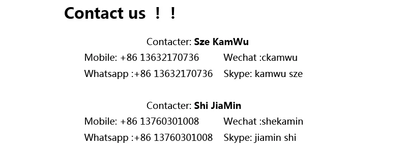 contact us