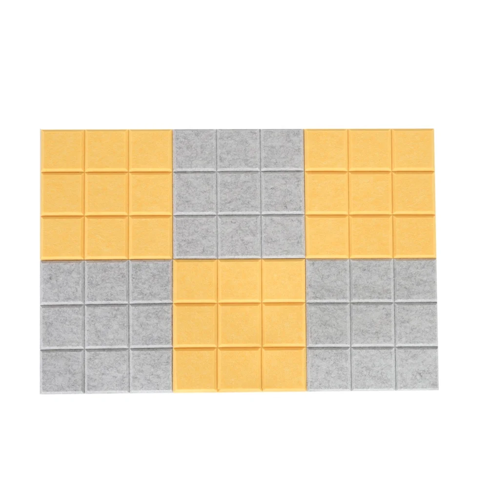 Polyester Acoustic Panels 9 Grids Pin Board Felt Decorative Soundproofing Board