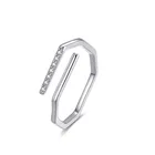 White Rings Ring Low Cost Fashion High Quality White CZ 925 Silver Cubic Zirconia Rings Jewelry