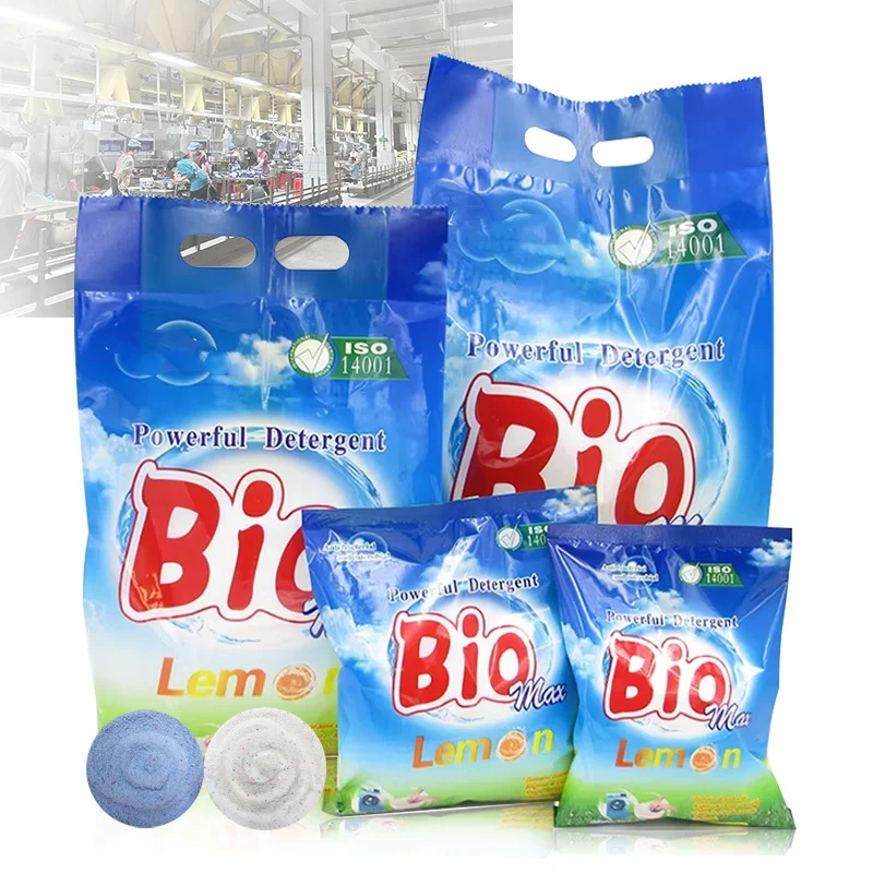 High Quality Strong Perfume Laundry Detergent Powder Minimum Orders Disposable Washing Powder Soap Lavender Lemon for Apparel details