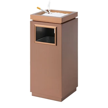 Modern Look Stainless Steel Garbage Can Indoor Commercial Trash Can Lobby Bin For Mall Hotel