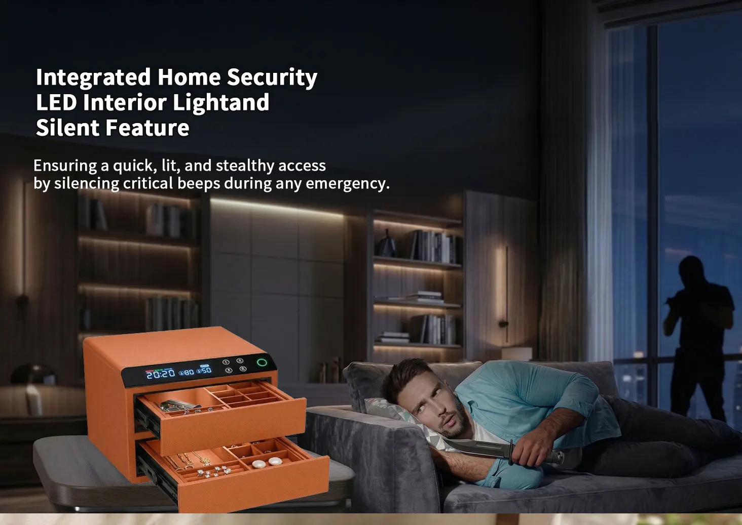 dr 1274 ft ceqsafe smart biometric fingerprint electronic safe box smart hidden diversion steel safe for home and hotel use-1