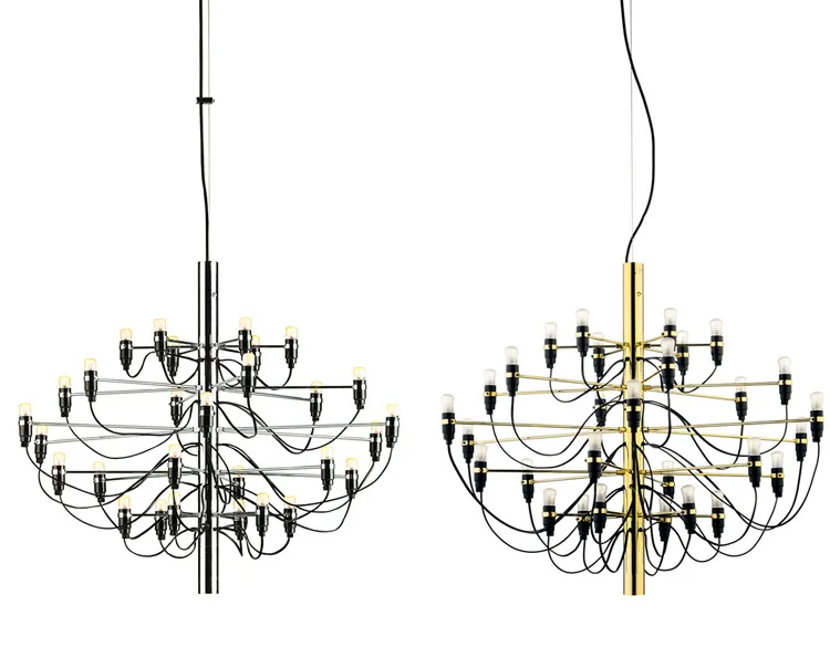 ARTDECOLITE Modern Gold Silver Black 18/30/50 Heads Gino Sarfatti Pendant Lights Summer Fruit Pendant Lamp