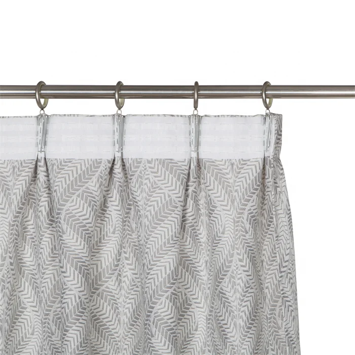 Modern geometric jacquard curtain wholesale, curtain for sliding window