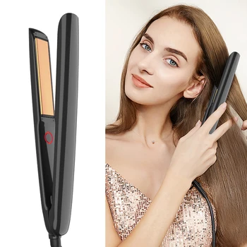 Hot Sale Fast Heating Ceramic Flat Iron Plate 230 Degrees Professional Hair Straightener and Curler 2 in 1 Portable