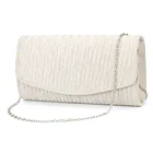 Bag/ Clutch Evening Bag Satin Pleated Dinner Bag/ Clutch Evening Bag