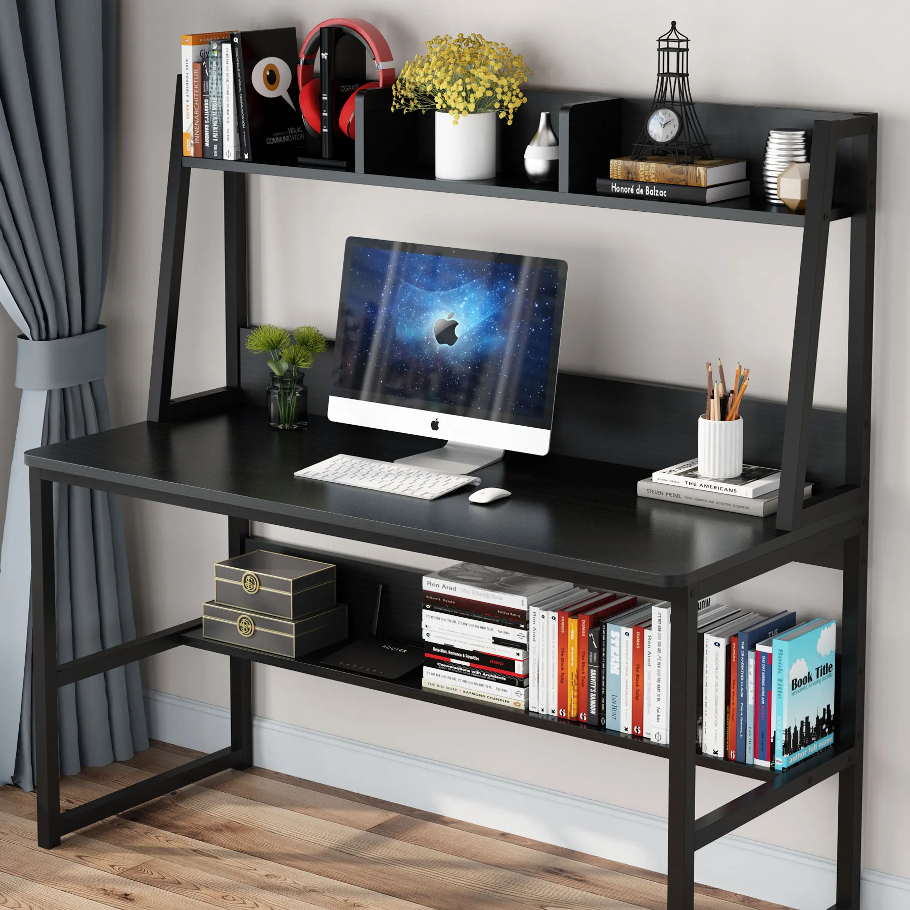2023 New Design Wooden Desk Table Home Large Corner Studio Computer Desk