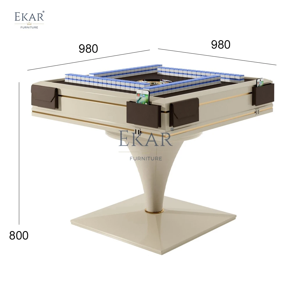product modern mahjong table with felt surface and wooden frame-8