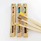 Wholesale CE Approved BPA Free Biodegradable Charcoal Bristles OEM Bamboo Toothbrush With Customized Logo