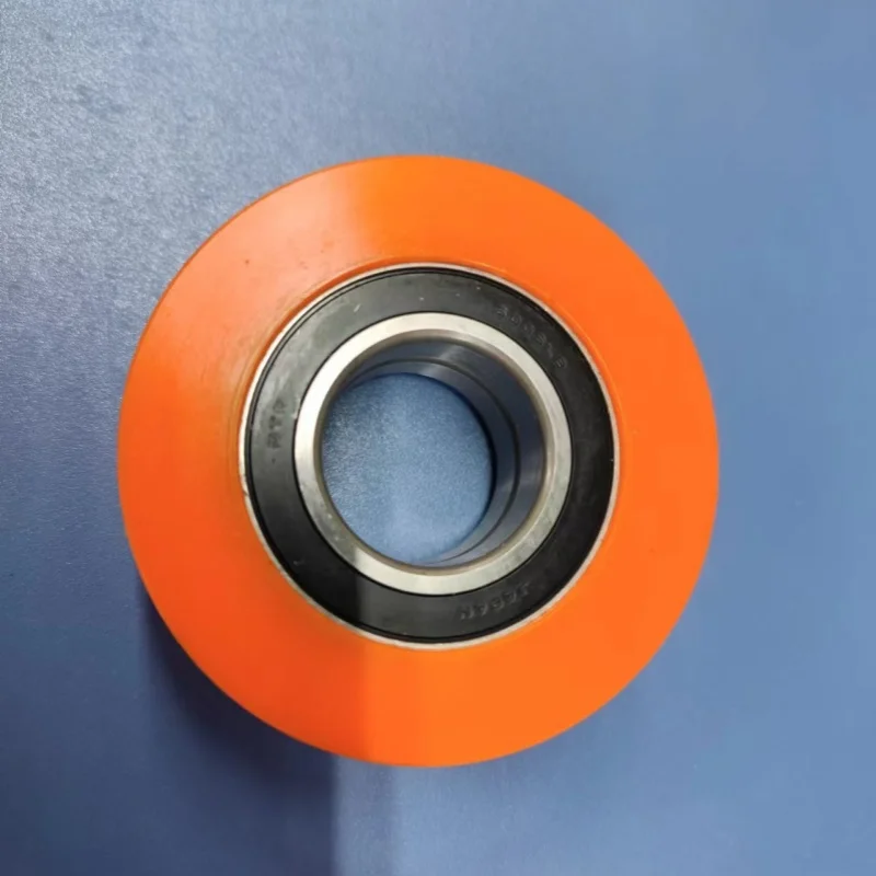 product custom cable window pulleys bearing wheel rubber coated polyurethane with cutting processing service-6