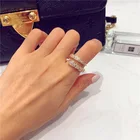 Ring Wedding Large Hot Selling Silver Color Ring Design Wedding Ring For Women Wholesale Brass Material