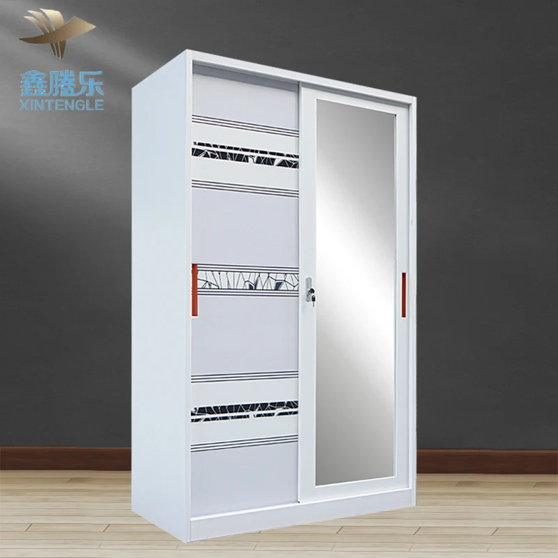 Wholesale High Quality Steel Kids Wardrobe with 2 Sliding Doors Bedroom Furniture for Sale Retailer