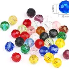 Beads 4x6mm Glass Beads Faceted Rondelle Beads For DIY Jewelry Making