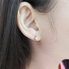 Back Stud Earring Studs Fashion Screw Back Stud Earring Princess Moissanite 14K Real Gold Earring Studs