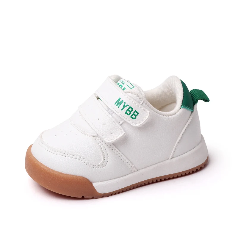 Spring and Autumn Sports Style Soft Sole Anti-slip Wear-resistant Baby Walking Small White Shoes supplier