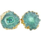 Natural Agate Earrings Women's Natural Agate Quartz Geode Druzy Stud Earrings For Women