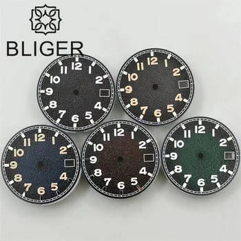 BLIGER 29mm Dial Black Green Blue Brown Dial C3 Green Luminous For NH34 NH35 NH36 Movements Watch accessories