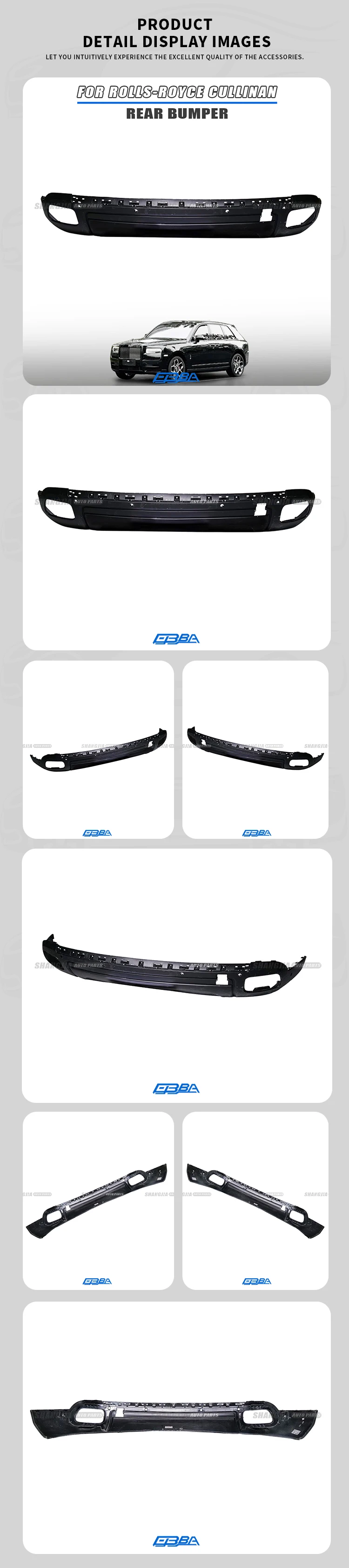 product rear bumper for rolls royce cullinan oem 51127448711 aluminum alloy material replacement parts hot sell636-1