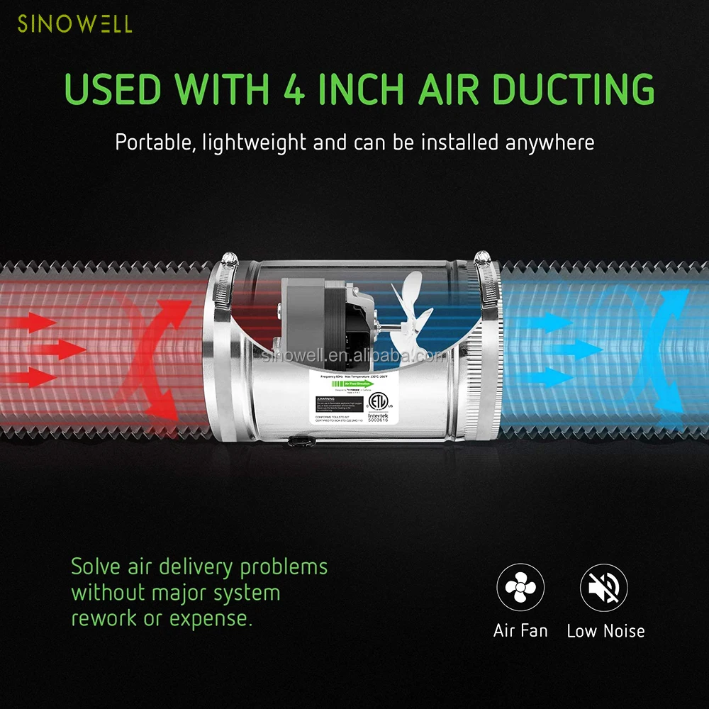 Air Duct Booster Fan, SINOWELL, HAVC, Inline - detail 8