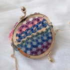 2021 New Color Transparent Hand-beaded Pearl Dumpling Bag Female Hollow One-shoulder Diagonal Bag