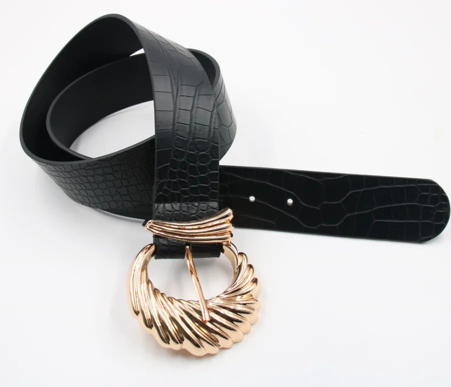 Crocodile Pattern Pu Leather Belt 