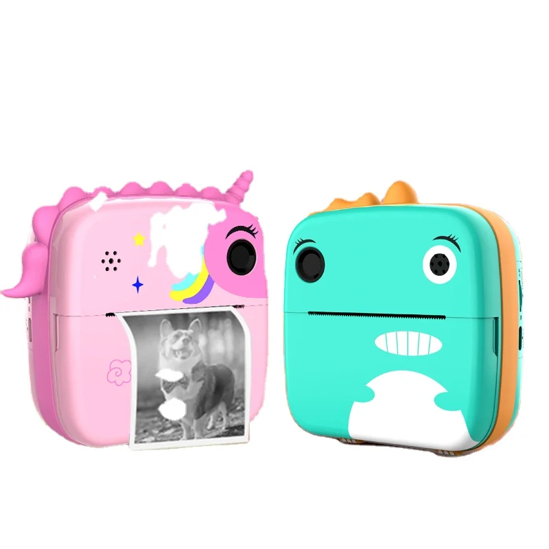 Portable Thermal Paper Baby Selfie Camera IPS Screen Children Toy Mini Video Camera Digital Instant Print Kids Cameras