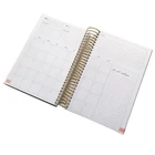 Spiral Free Sample Custom Gold Spiral 2021-2022 A4 A5 Weekly Daily Planner Notebook Printing
